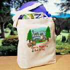 Home is Where You Hook It Up Personalized Canvas Tote Bag